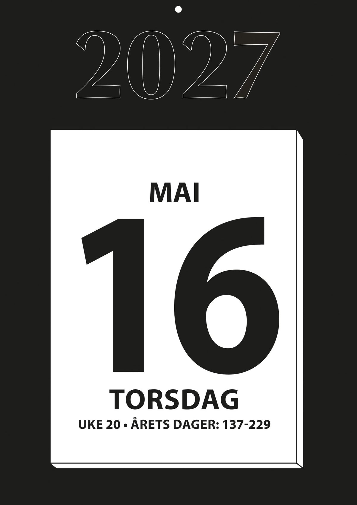 7.sans Kjempekalender 2027