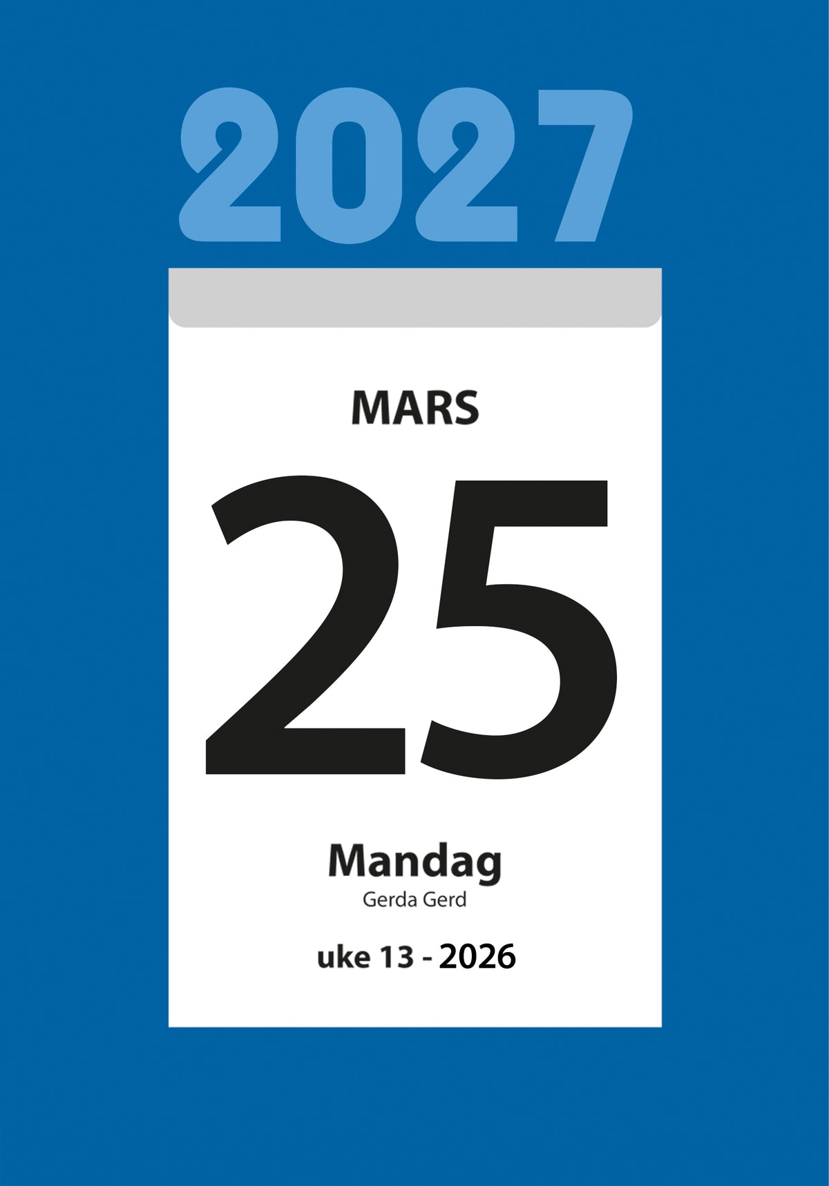 7.sans Liten kjempekalender 2027