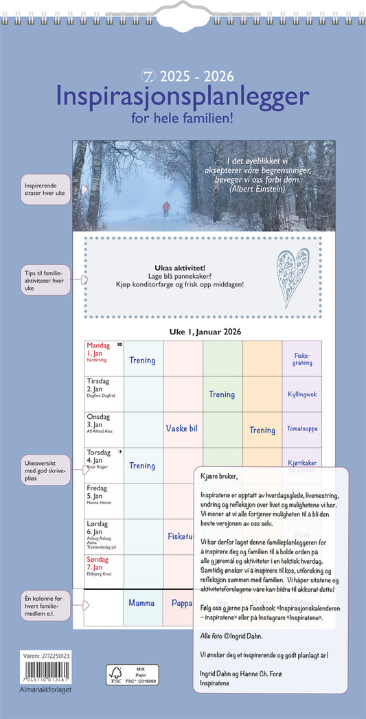 7.sans Inspirasjon familieplanlegger