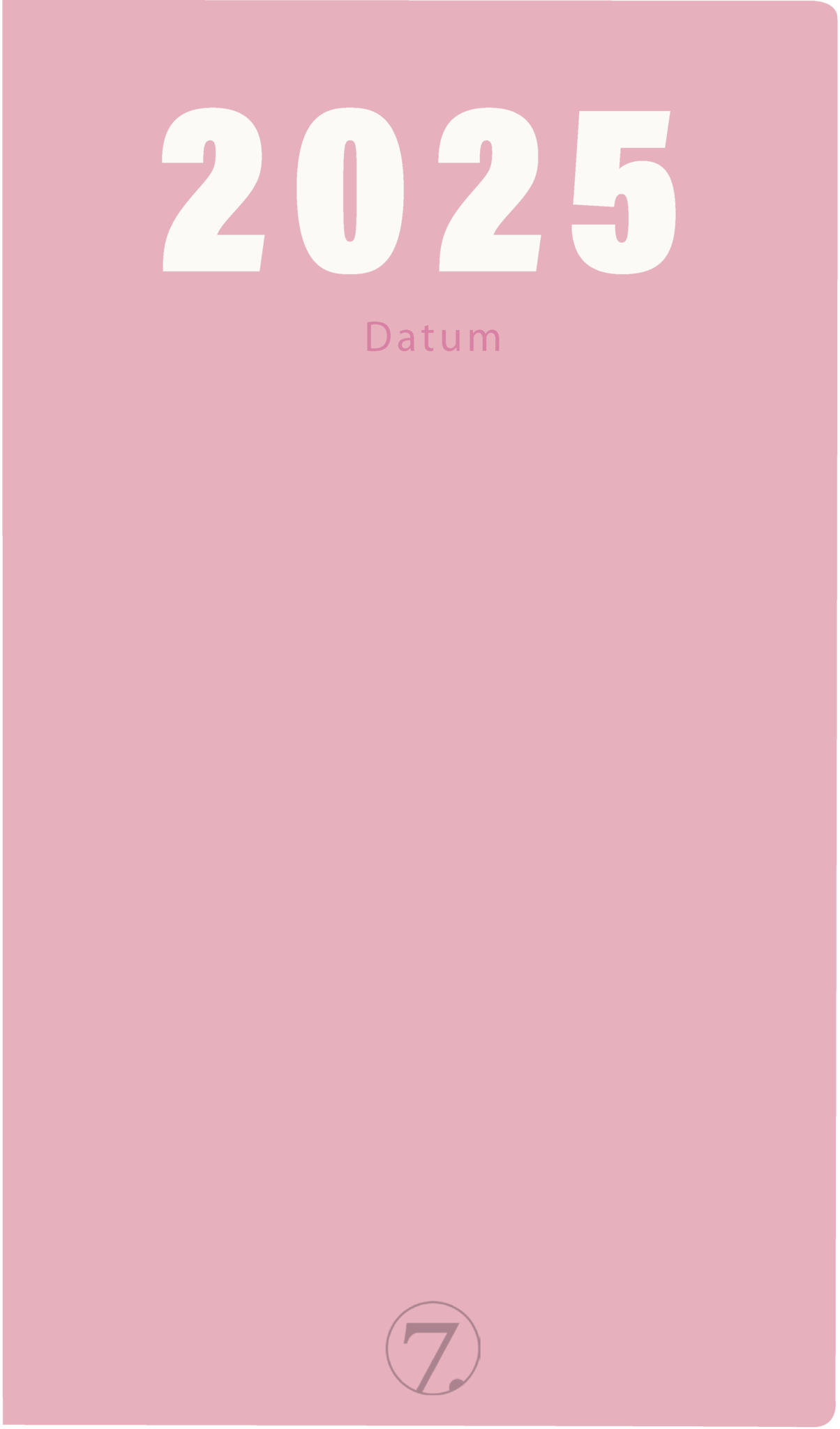 7.sans Datum Trend, imitert skinn Rosa 2025
