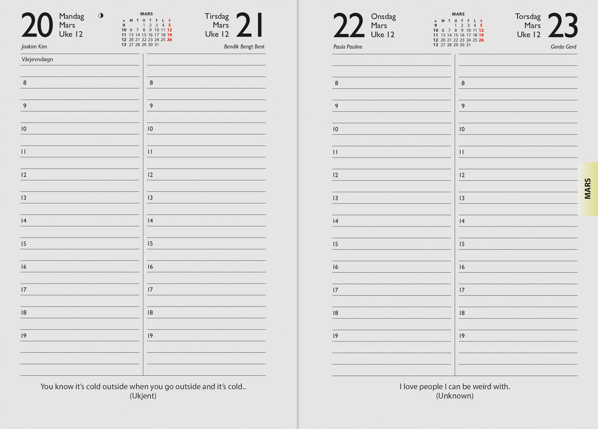 7.sans Inspirasjonskalenderen, spiralisert 2027