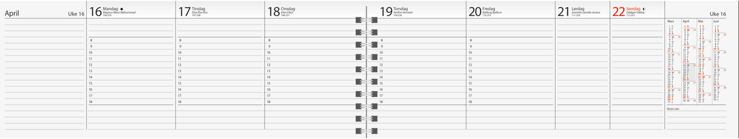 7.sans Ukeplankalender 2025