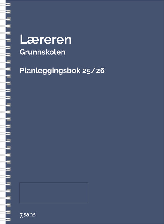 7.sans Planleggingsbok - Læreren Grunnskole Spiralisert A4