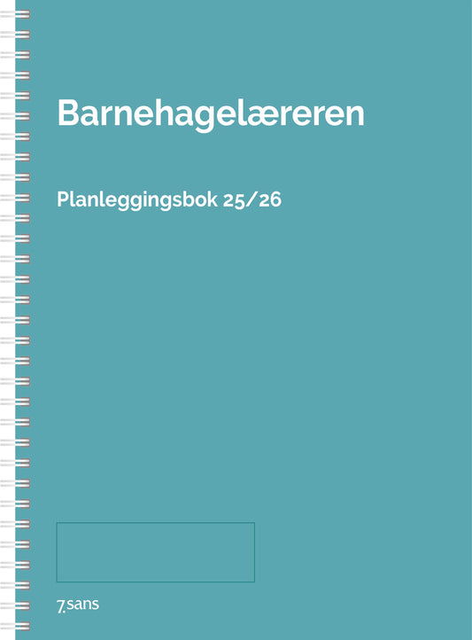 7.sans Planleggingsbok - Barnehagelæreren, A4