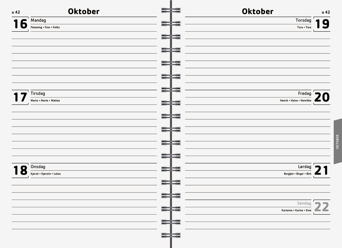 7.sans Ukeplan Little plants A5