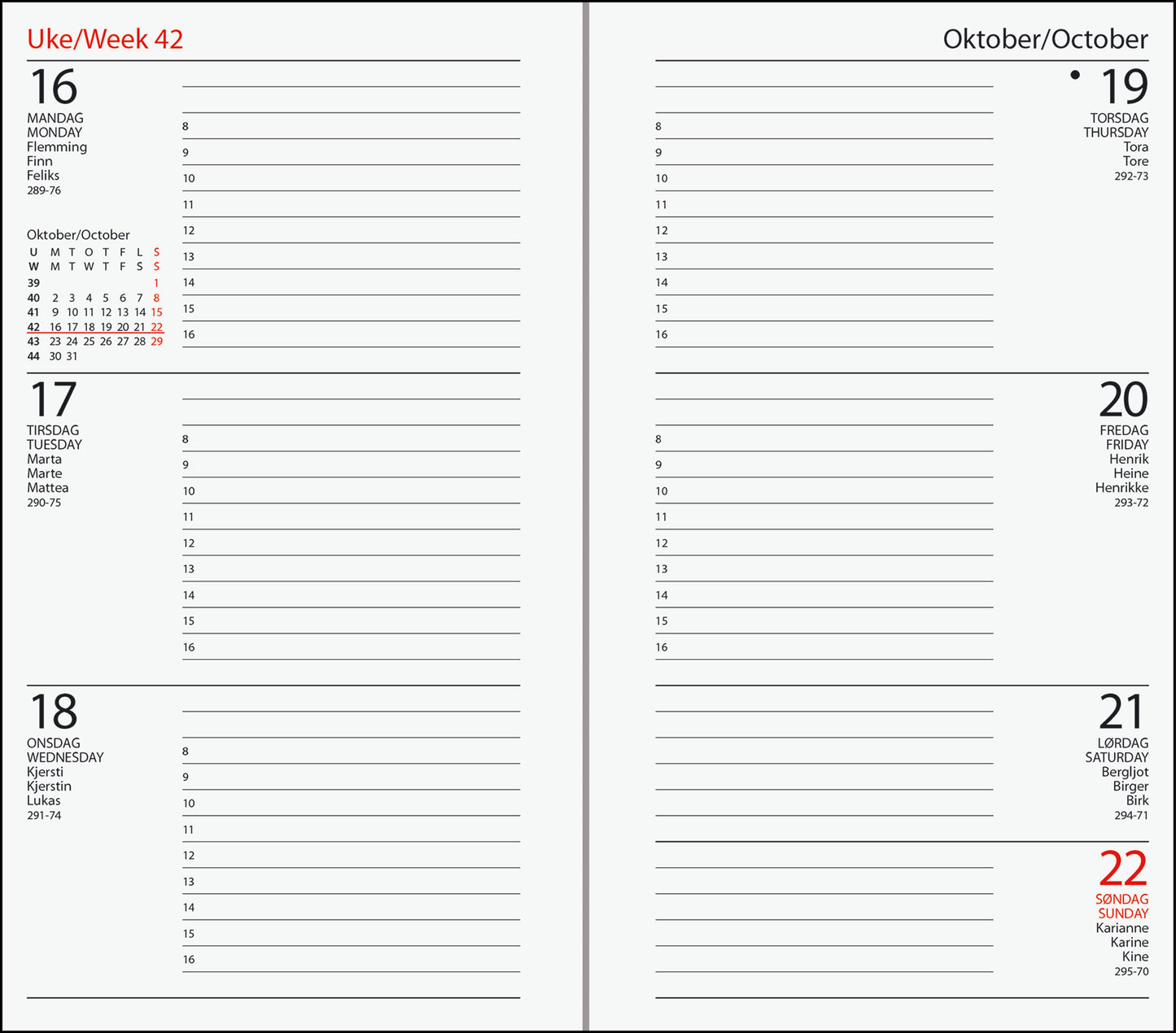 7.sans Datum, imitert skinn sort 2026