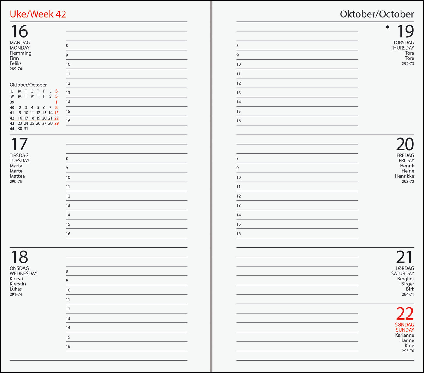 7.sans Datum Trend, imitert skinn 2026