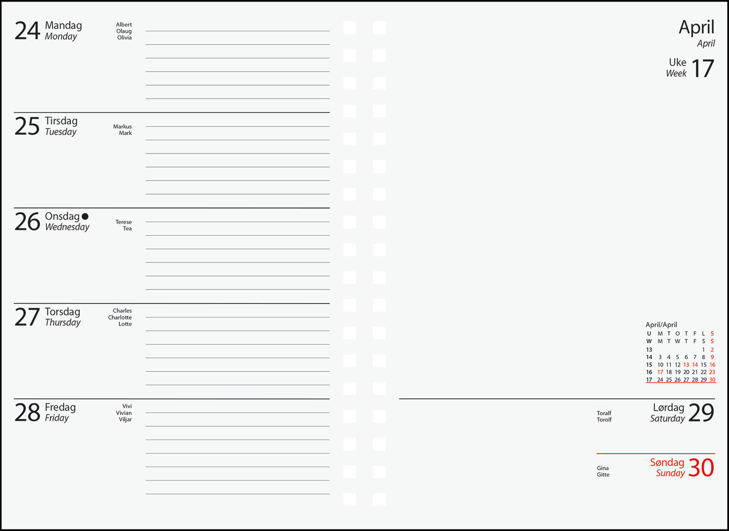 7.sans Futurum, imitert skinn rød 2026