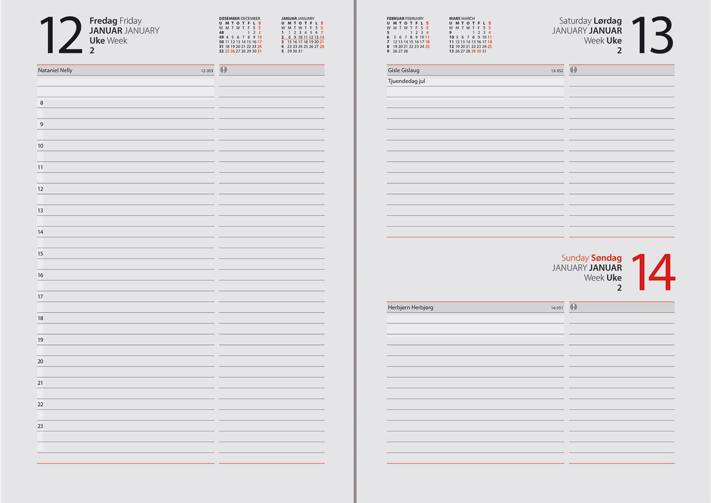 7.sans Dagbok Retro 2026