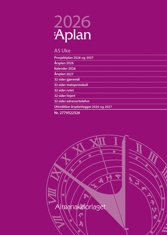 Aplan A5 Uke årssett 2026