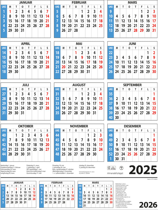 Årskalender 2025