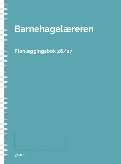 7.sans Planleggingsbok - Barnehagelæreren, A4