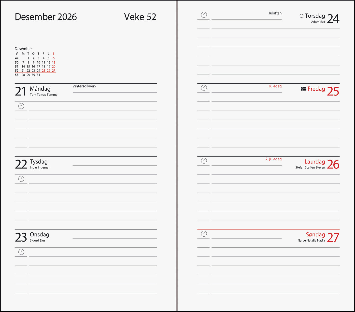 7.sans Diem 2026, nynorsk