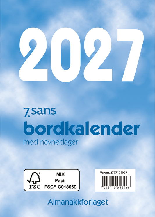 7.sans Bordkalender 2027