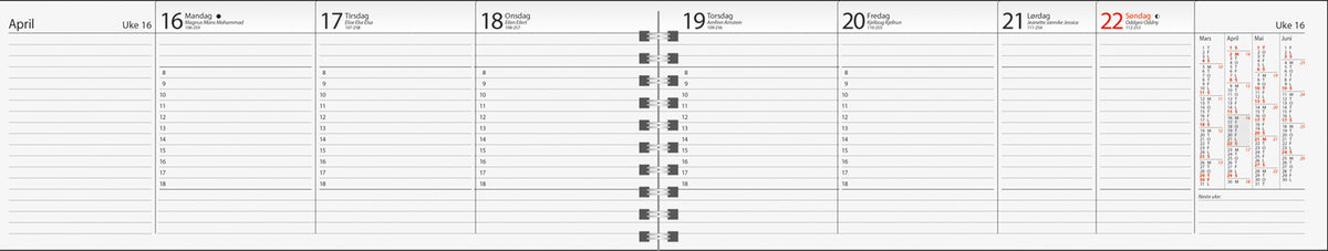 7.sans Ukeplankalender 2027