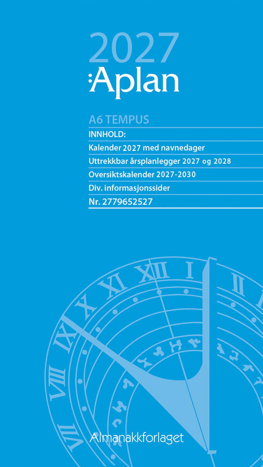Aplan A6 Tempus dag årssett 2027