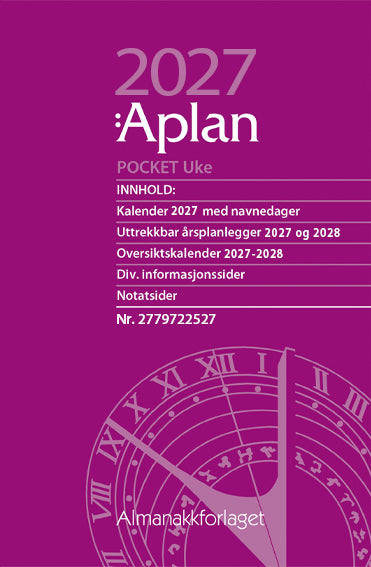 Aplan Pocket Uke årssett 2027