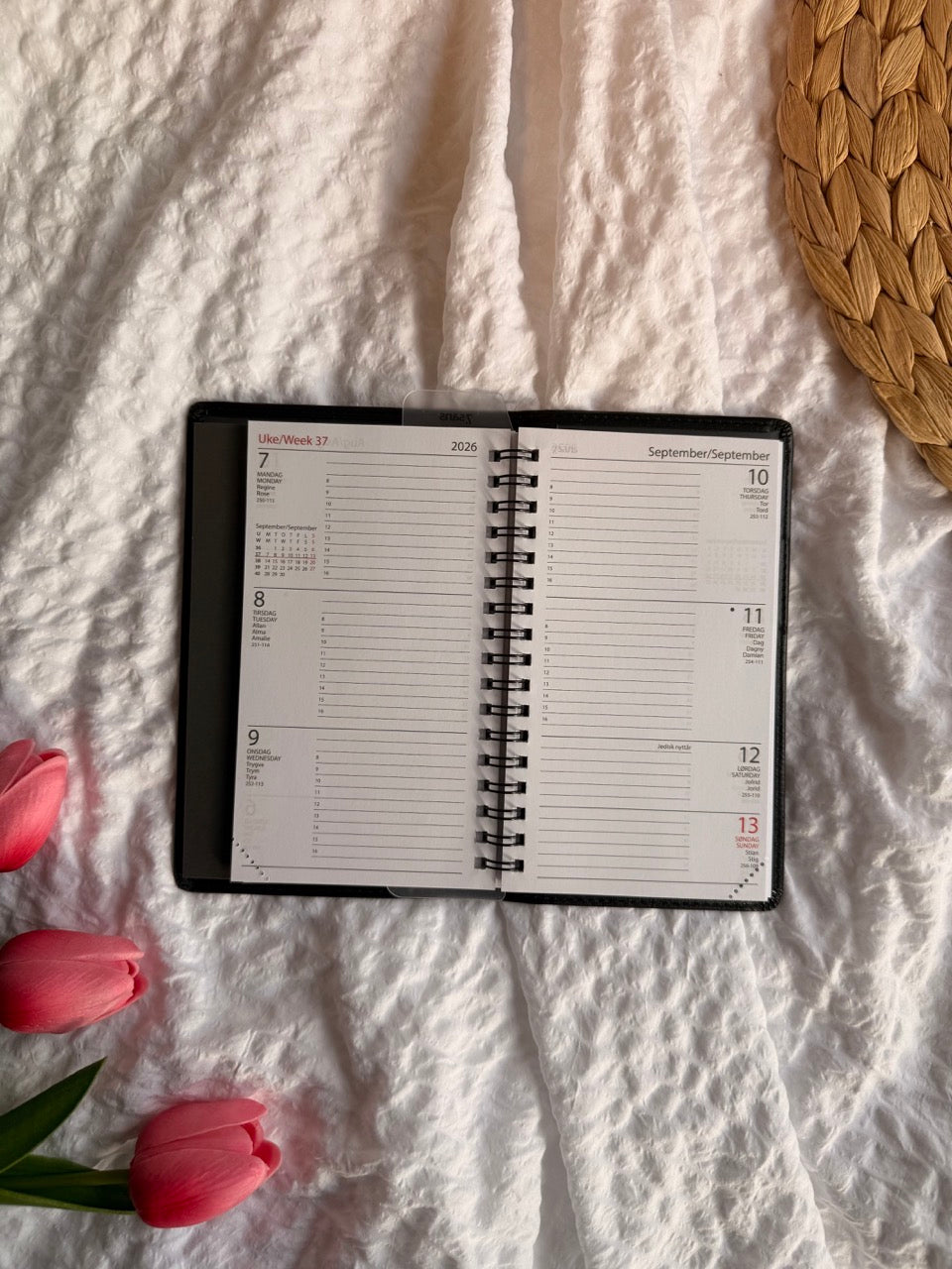 7.sans Datum, refill i imitert omslag 2026