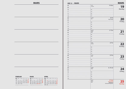 7.sans Ukekalender, spiralisert refill 2026