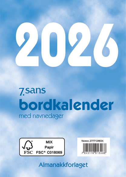 7.sans Bordkalender 2026