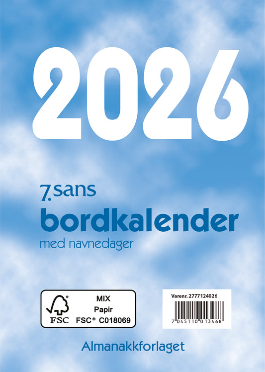 7.sans Bordkalender 2026