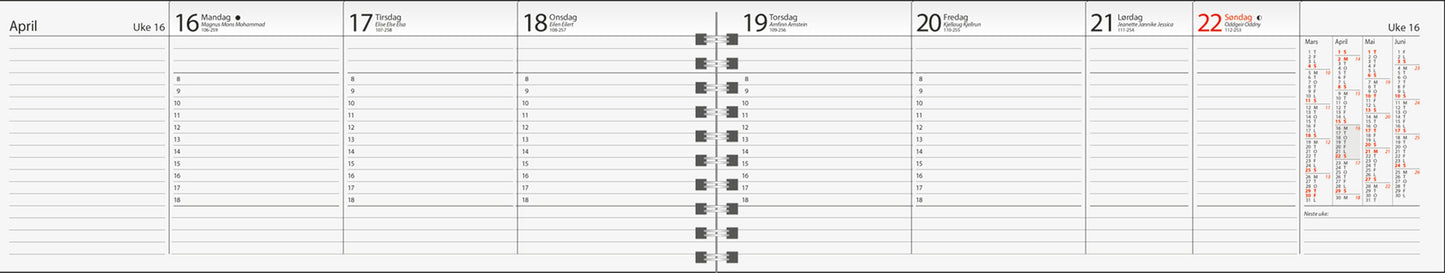 7.sans Ukeplankalender 2026