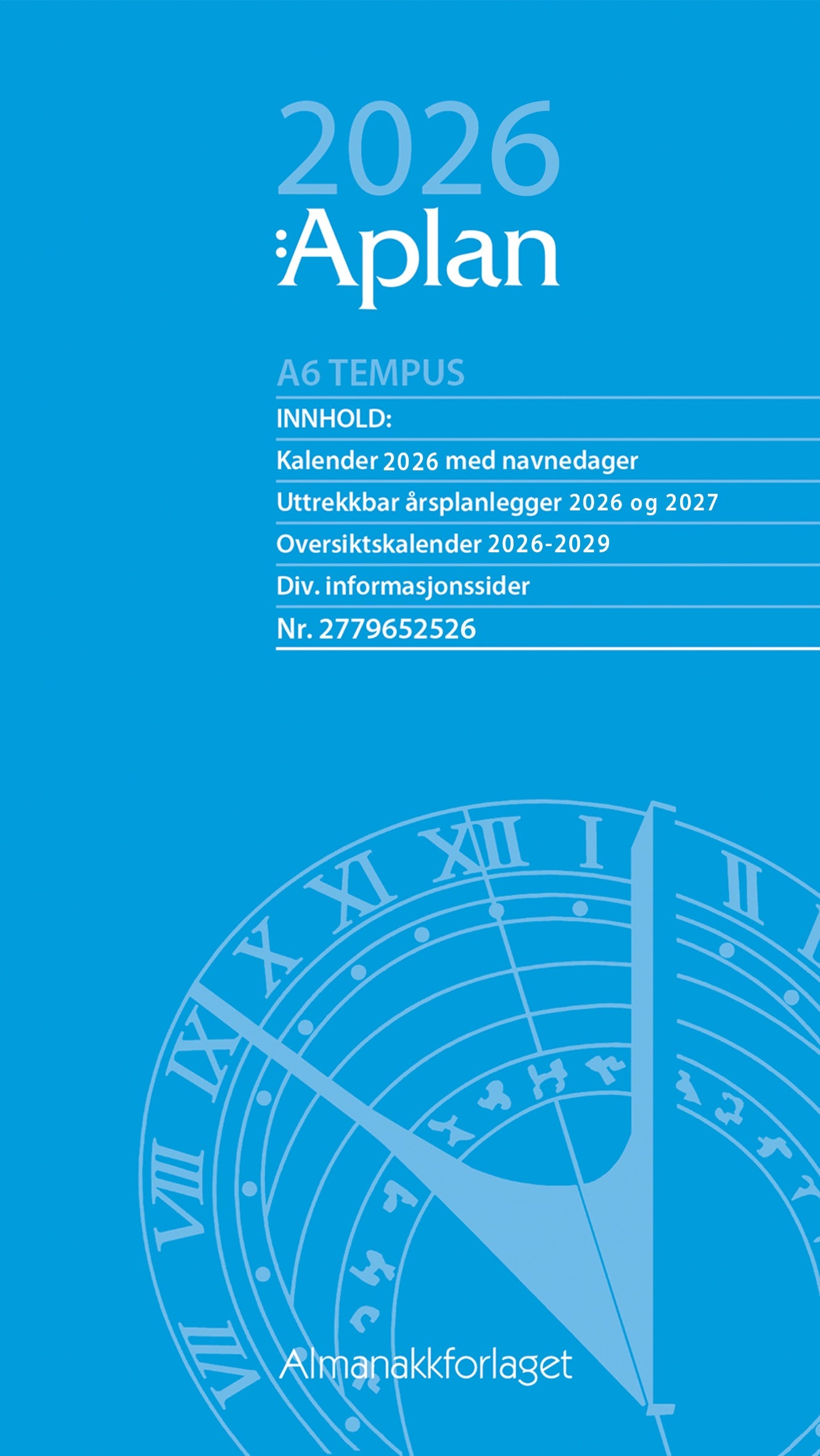 Aplan A6 Tempus dag årssett 2026