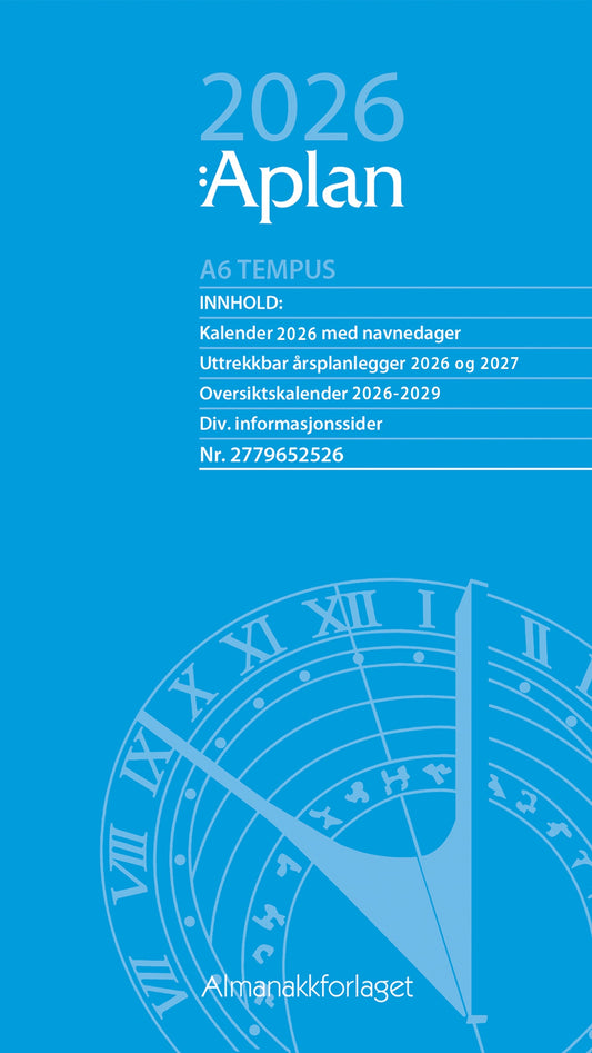 Aplan A6 Tempus dag årssett 2026