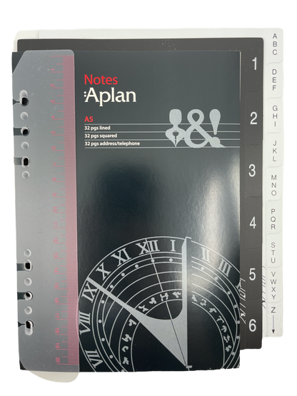 Aplan A5 Æge, skinnperm m/glidelås