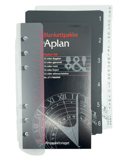 Aplan A6 Æge, skinnperm m/glidelås