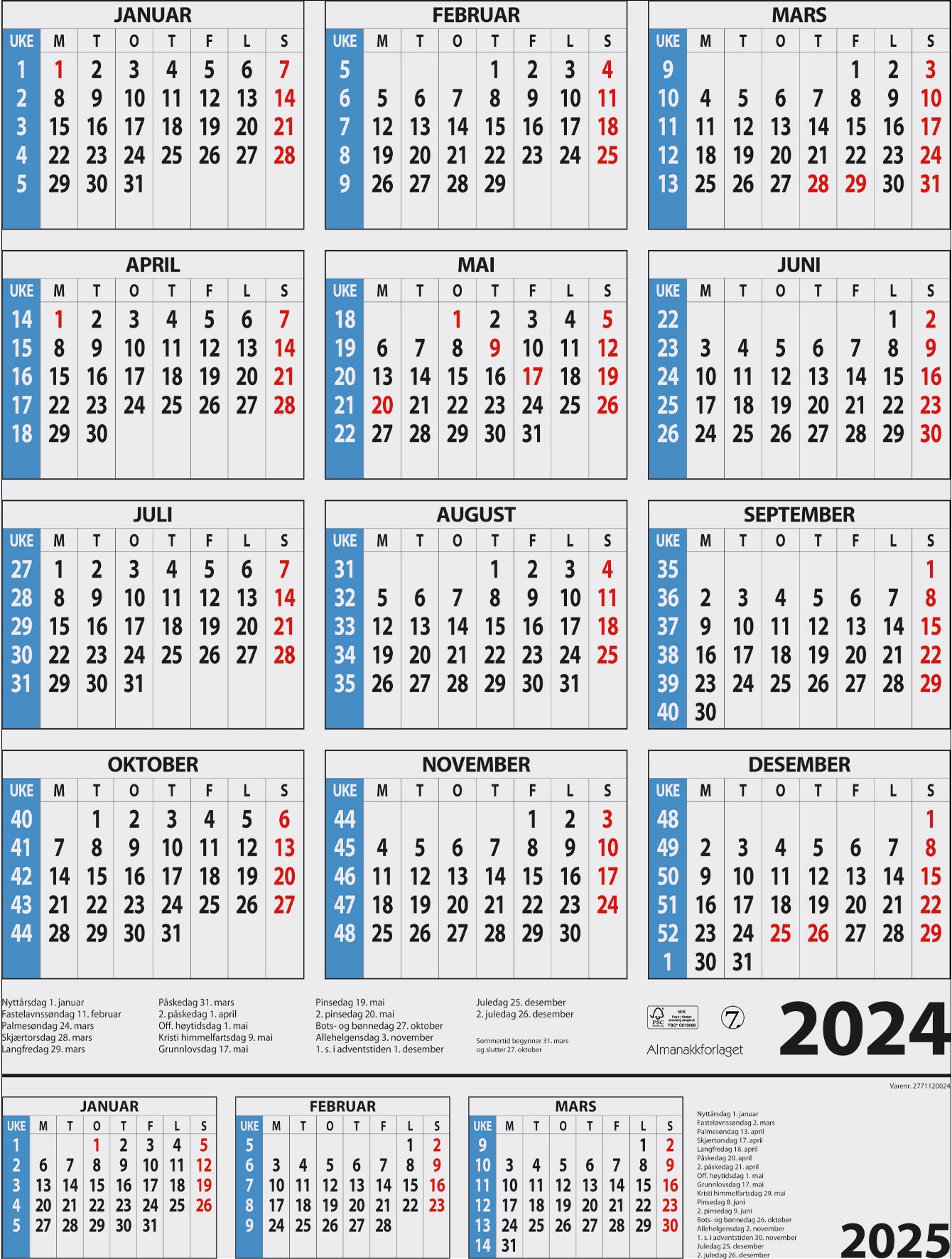 7.sans Årskalender 2024