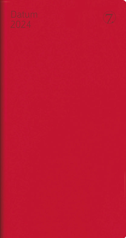 7.sans Datum, imitert skinn Rød 2024, Front