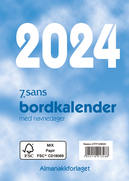 7.sans Bordkalender 2024, Front