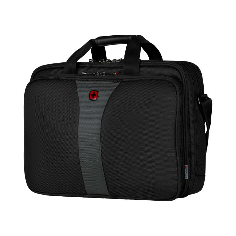 Wenger, Legacy 17" Triple Gusset Brief, Sort/Grå