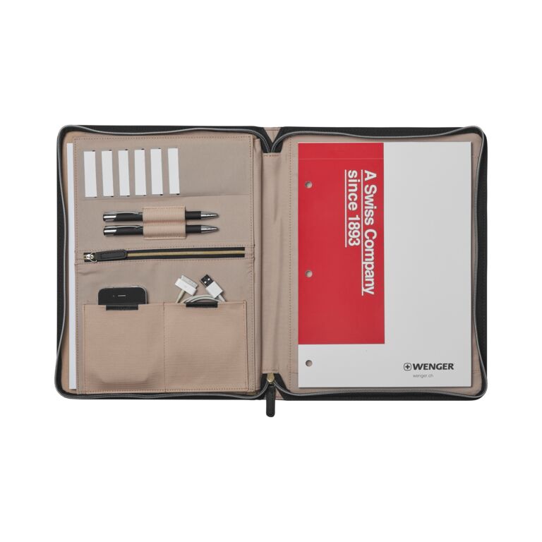 Wenger, Amelie Women's Glidelås Konferansemappe med nettbrettlomme, Sort