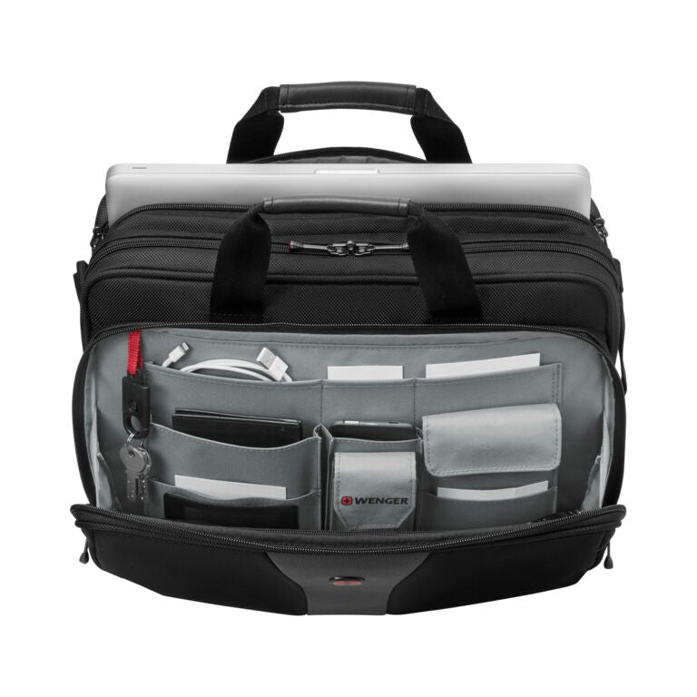 Wenger, Legacy 16" Double Gusset PC-veske, Sort/Grå