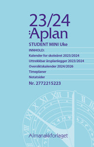 Aplan Student mini Uke årssett 2023/24, forside