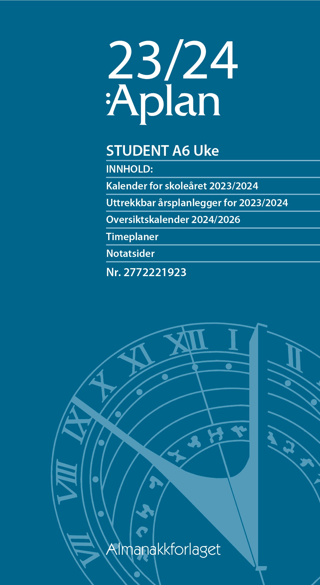 Aplan Student A6 Uke årssett 2023/24, forside
