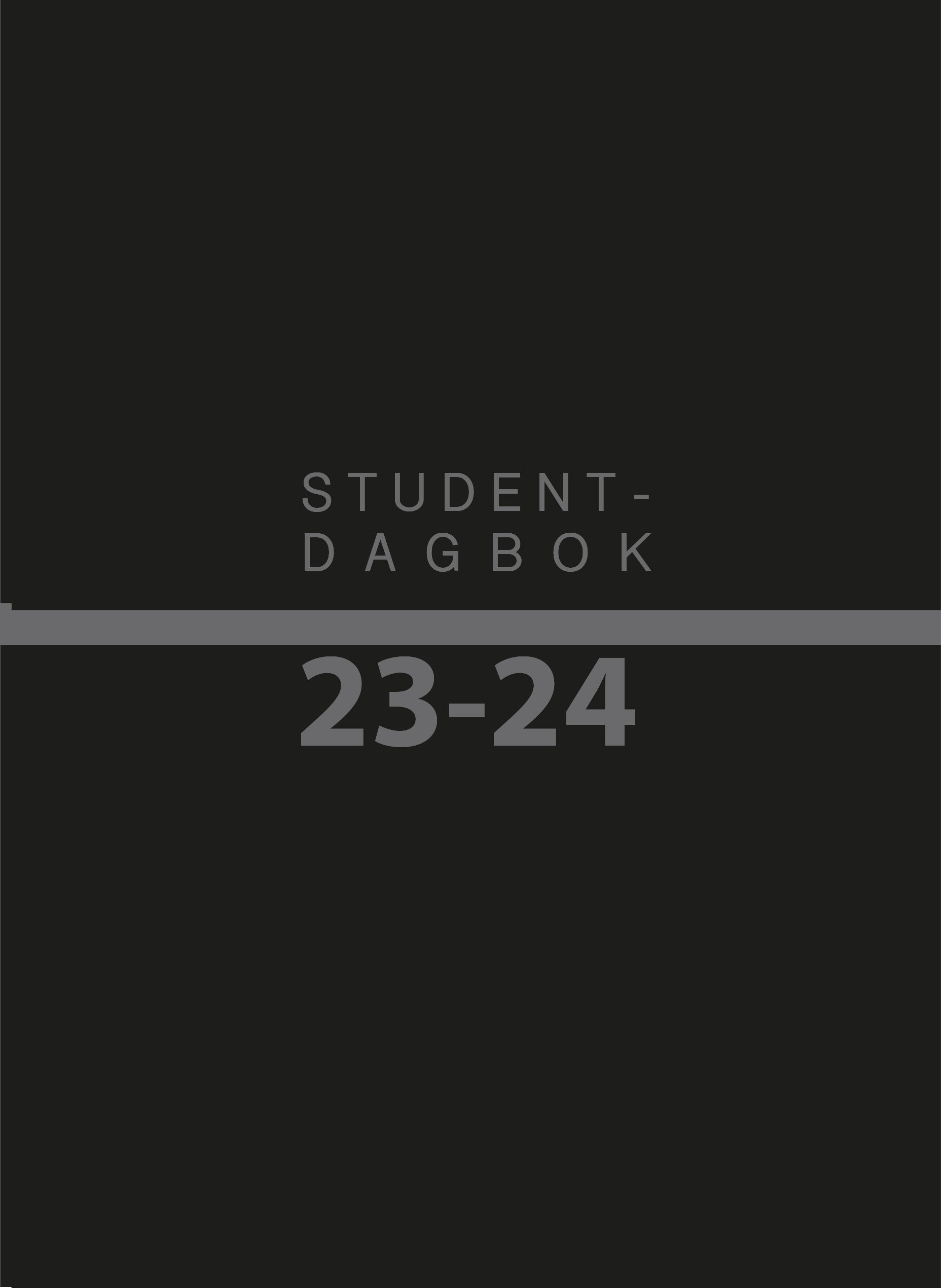 7.sans Studentdagbok A5 2023/24 Sort, forside